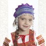 Девичья повязка Ладушка (очелье), фиолетовый в серебре- фото 1