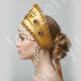 Кокошник Отрада, золотистый с золотом - фото 2