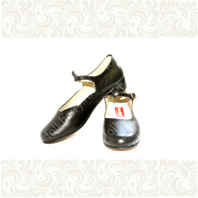 Туфли женские для народно-характерного танца, черные- фото 1
