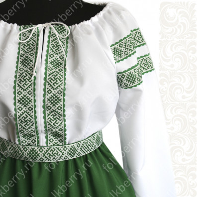 Платье Дмитра, габардин, зеленое- фото 1