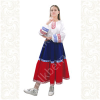 Платье Триколор, длинное