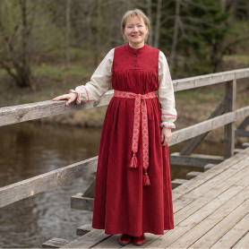 Русь сарафанная. Вологда, хлопок, красный - фото 1