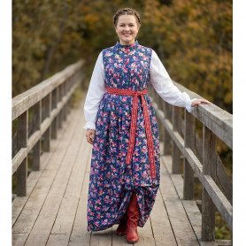 Русь сарафанная. Вологда, хлопок, красный - фото 1