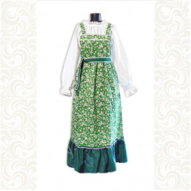 Сарафан с блузой Дуняша, зеленый цвет- фото 1